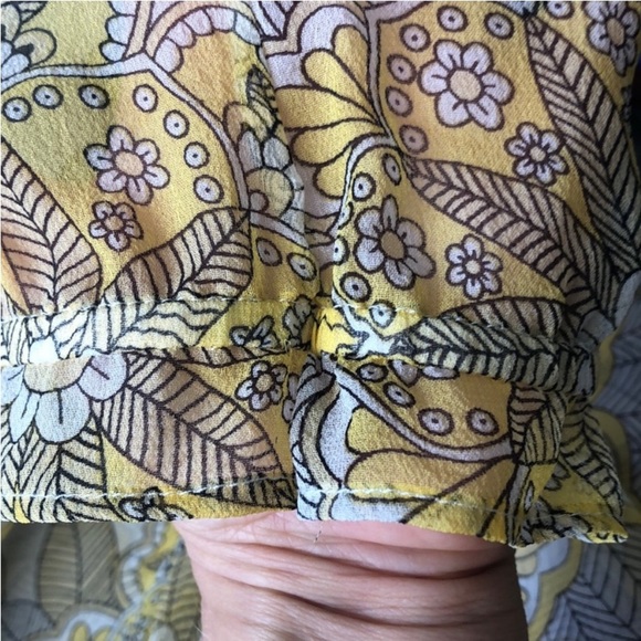 Julie Brown Silk sheer V-Neck Tunic - Sz 2 - Picture 8 of 15